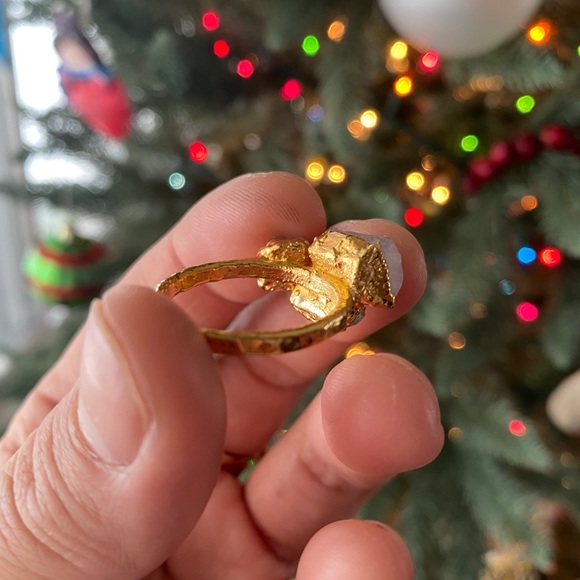 Little Sycamore 18k Gold Plated Tourmaline Ring - Picture 6 of 13